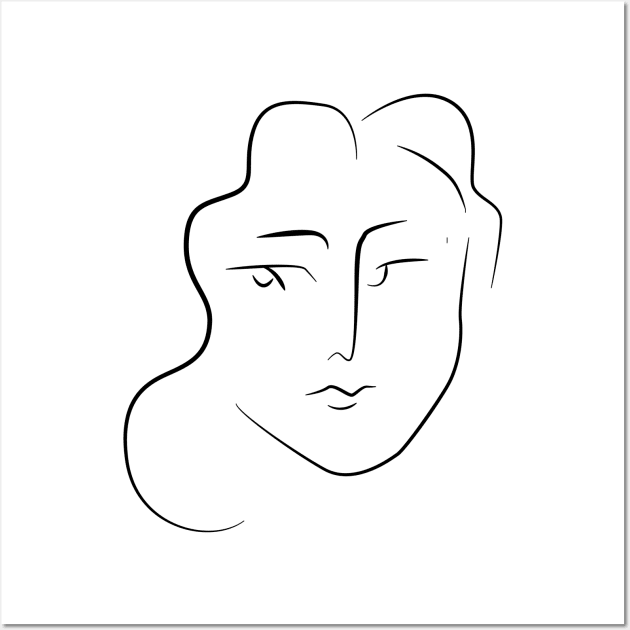 Henri matisse line art woman print Wall Art by GraphicO